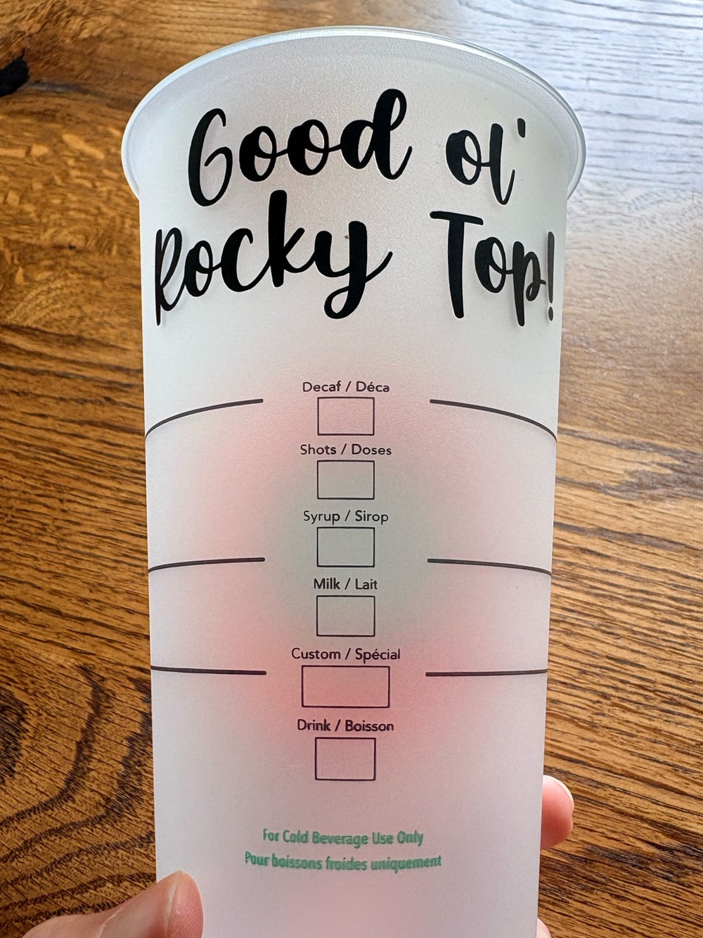 Starbucks set of 5 Tennessee Volunteers 24 oz frosted, plastic cold drink cups - Picture 11 of 16